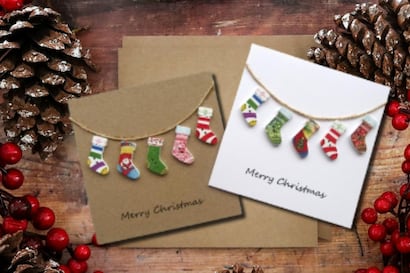 11 ideas de tarjetas navideñas hechas a mano como regalo de Navidad 2025
