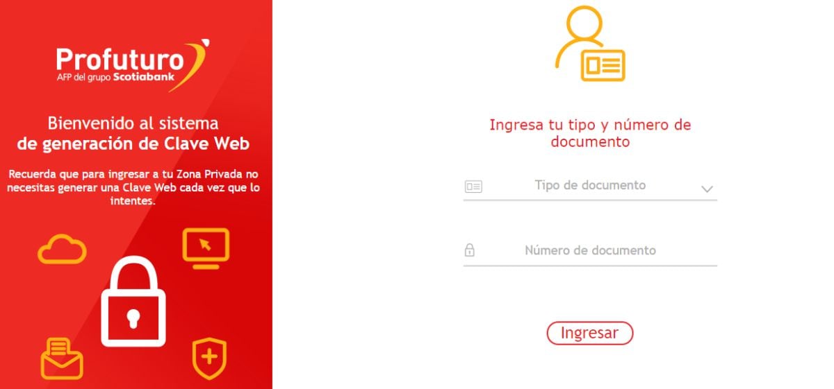 Recuperar clave en AFP Profuturo (Foto: Captura de pantalla)