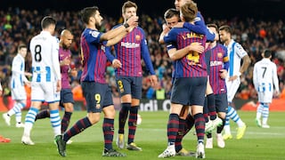 Barcelona venció 2-1 a la Real Sociedad y mantuvo los nueve puntos de ventaja en La Liga