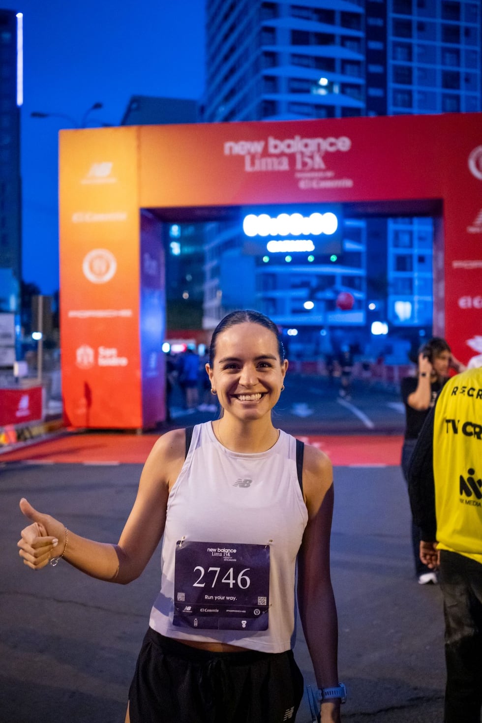 Camila Gómez de La Torre, presente desde muy temprano en la línea de partida de la carrera 15K.