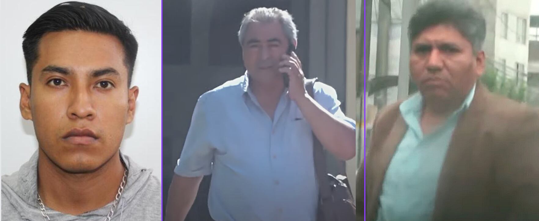 El alcalde de Nanchoc, Nixon Hoyos Gallardo; y los amigos Víctor Hugo Torres Merino y Edwin Ugarte Nina.