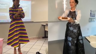 Profesora de Derecho se hace viral en Tiktok por el peculiar modelo de sus vestidos