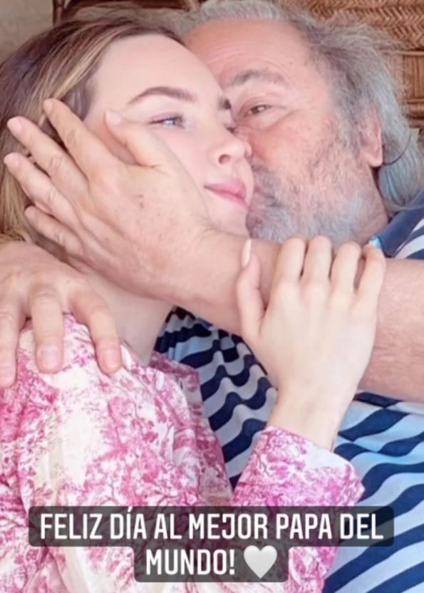 Celebración por el día del padre (Foto: Belinda / historias de Instagram)