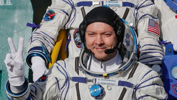 Cosmonauta ruso Oleg Kononenko. (Photo by Shamil ZHUMATOV / POOL / AFP)