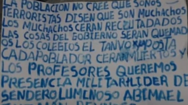Loreto: escolar detenido por incendiar colegio y escribir mensajes terroristas