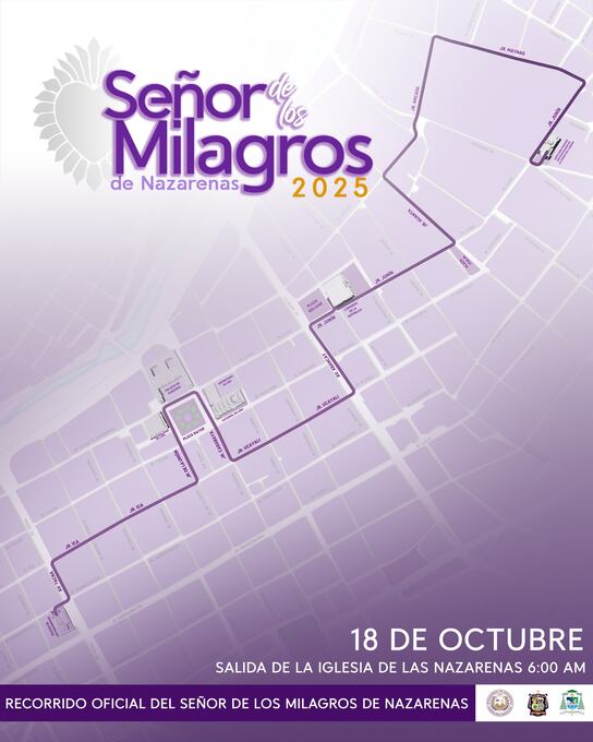 Ruta del recorrido del 18 de octubre | HSMN