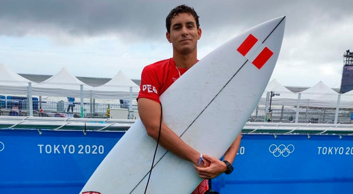 Lucca Mesinas (Surf): participó en Tokio 2020.