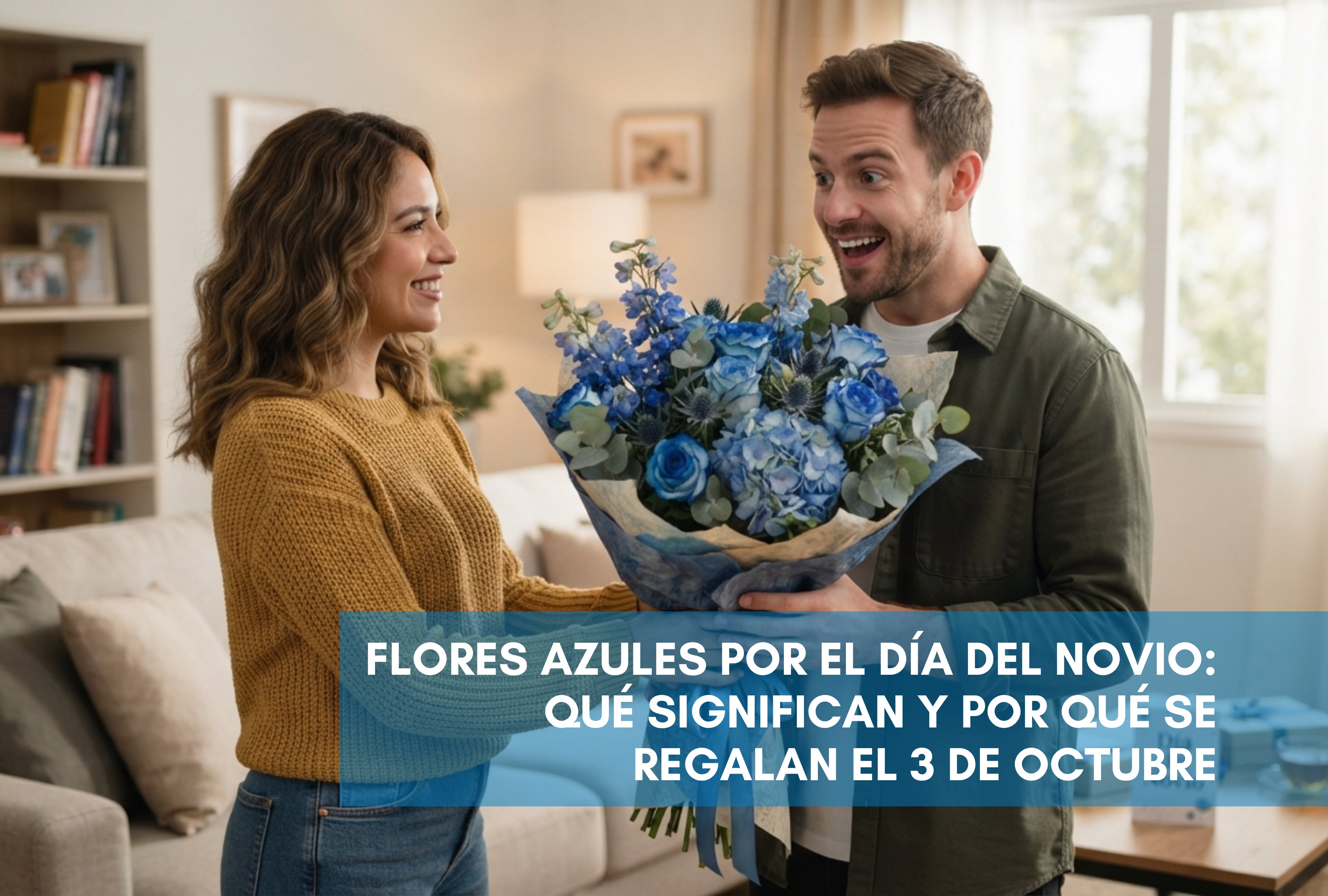 Flores azules por el Día del Novio: qué significan y por qué se regalan el 3 de octubre