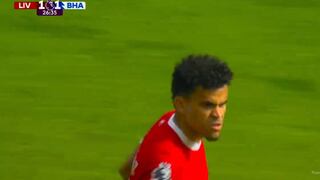 Gol de Luis Díaz hoy en el 2-1 de Liverpool vs. Brighton por Premier League | VIDEO