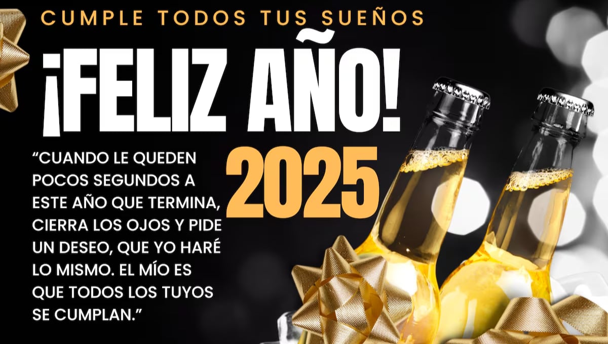 Las mejores tarjetas para enviar al recibir el Año Nuevo 2025. (Imagen: Canva)