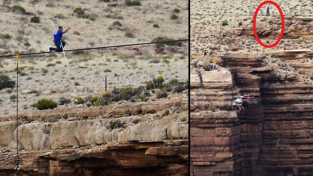 FOTOS: un equilibrista estadounidense es el primer hombre en cruzar cañón del río Colorado