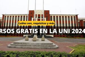 Cursos gratis en UNI: Matrícula 2024 y cuáles ofrece la universidad