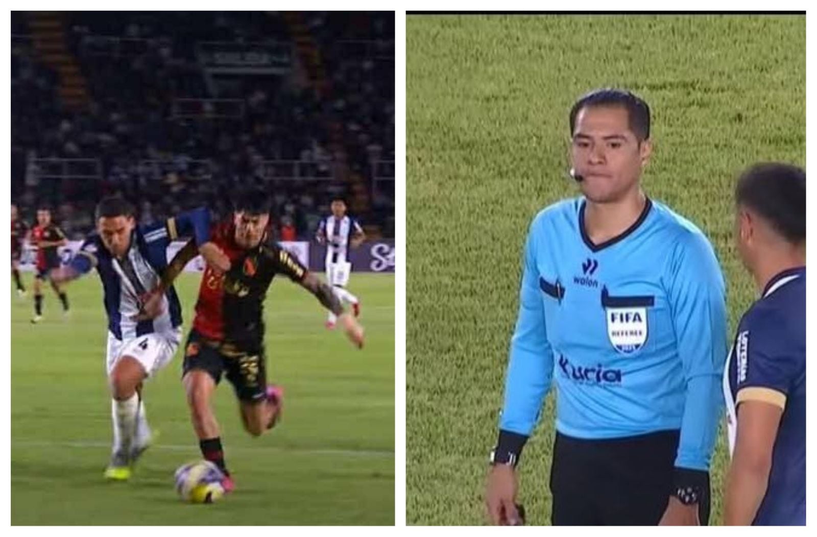 Finalmente, el juez central no sancionó la pena máxima y sobre el final del partido los blanquiazules anotaron para quedarse con la victoria.