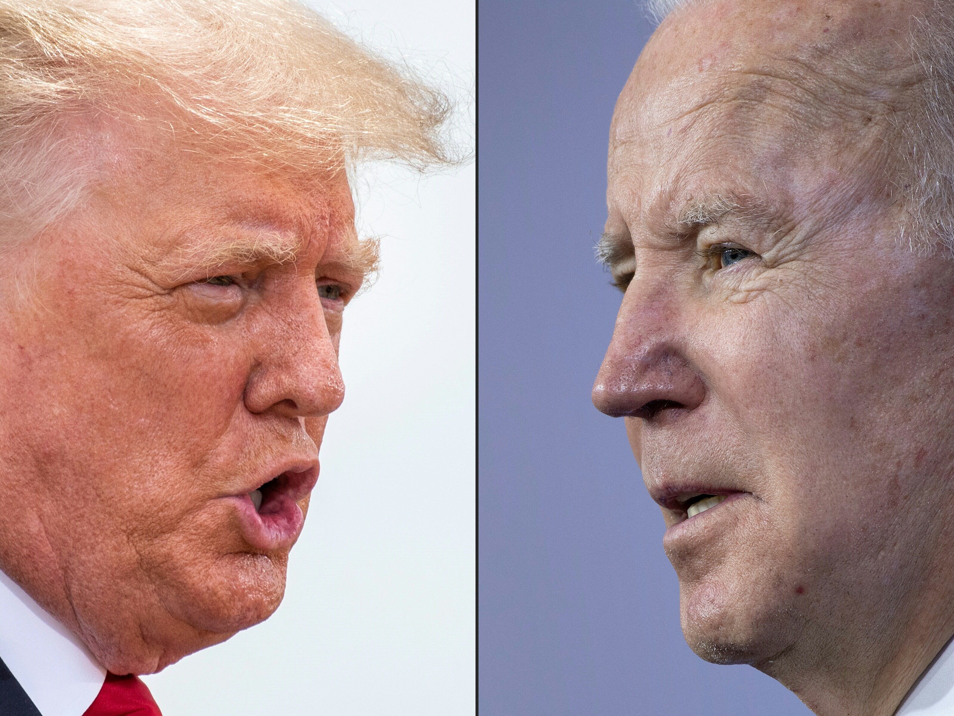 Donald Trump y Joe Biden competirán en las elecciones de noviembre del 2024 en Estados Unidos. (Sergio FLORES y Brendan Smialowski / AFP).