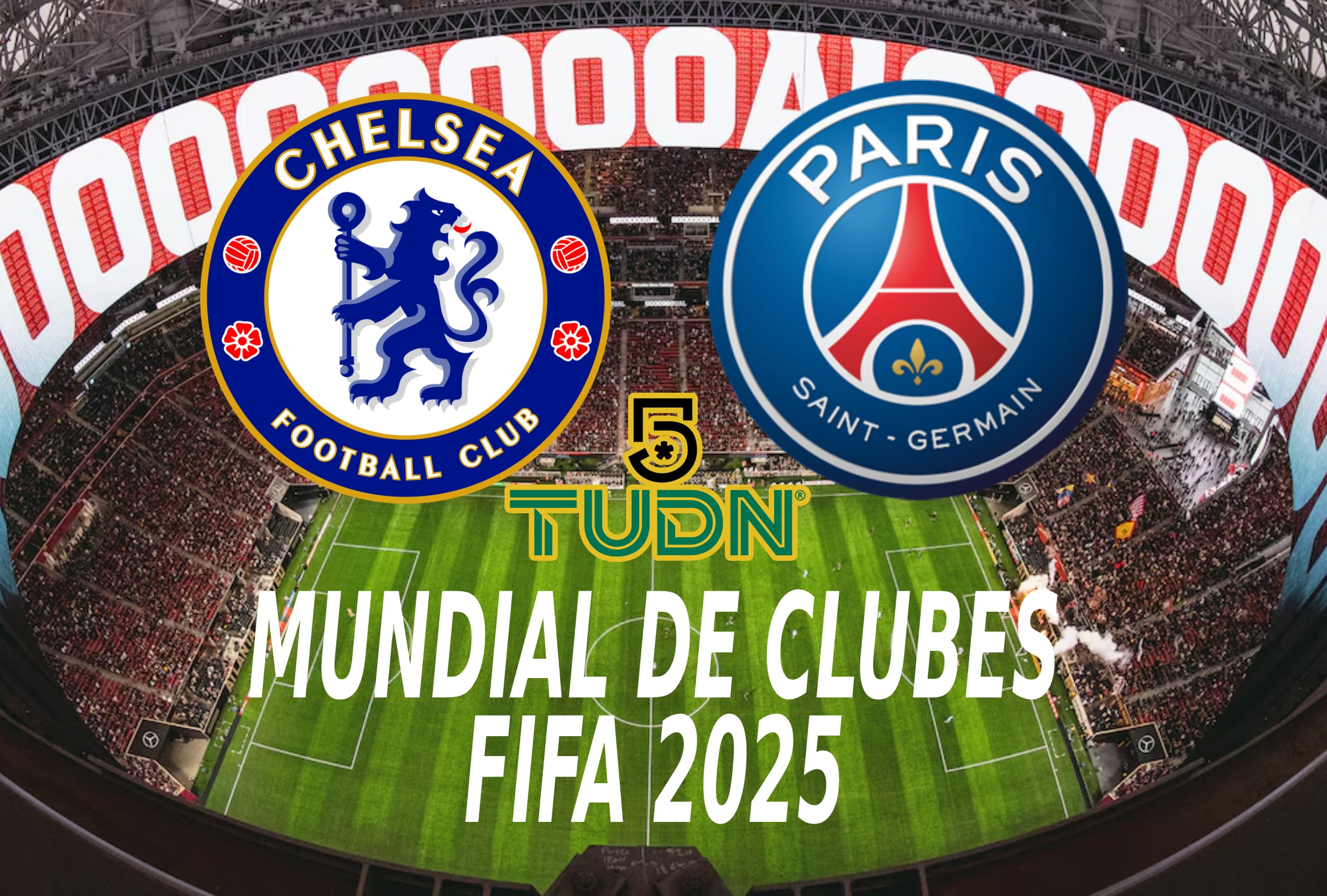 EAST RUTHERFORD (EE.UU.), 13/07/2025.- Cobertura oficial de Canal 5 y TUDN EN VIVO GRATIS para ver el partido entre Chelsea vs. París Saint-Germain (PSG) este domingo 13 de julio por la final de la Copa Mundial de Clubes FIFA 2025 desde el MetLife Stadium de East Rutherford, Nueva Jersey (EE.UU.). Foto: AFP