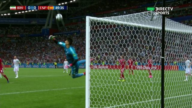 España vs. Irán: Beiranvand salvó su arco con dos notables intervenciones en Rusia 2018