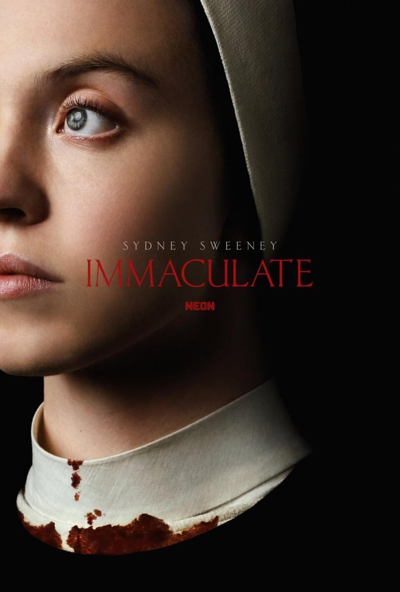 Sydney Sweeney es la figura principal del póster de la película "Immaculate" (Foto: Neon)