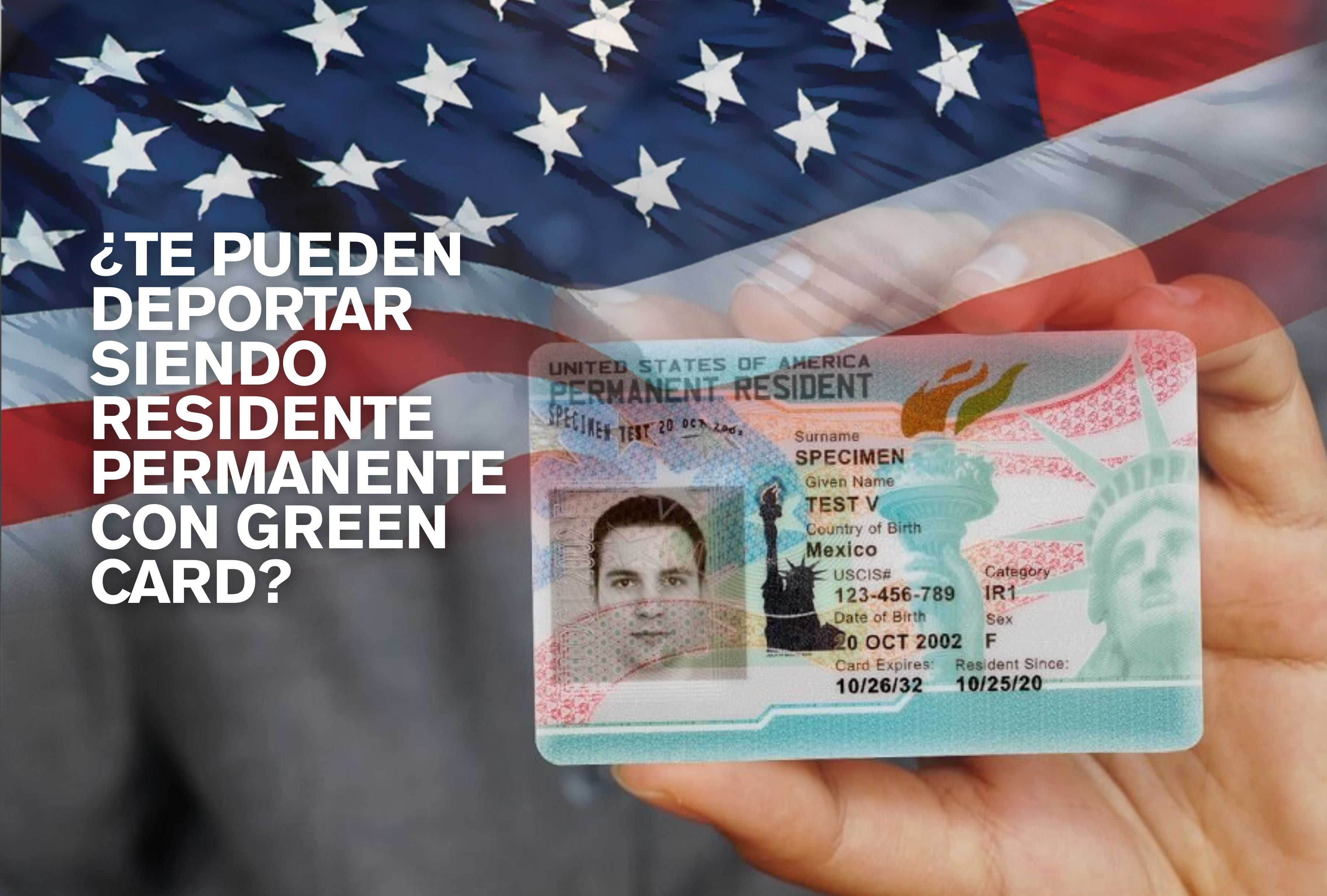 Una green card en primer plano. Aunque otorga muchos derechos, ciertos delitos o violaciones pueden poner en riesgo el estatus migratorio. | Crédito: citizenpath.com / Composición Mag / Imagen referencial no válida legalmente, solo usada con fines educativos