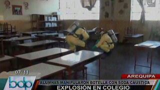 Arequipa: 5 escolares quedaron heridas en experimento químico
