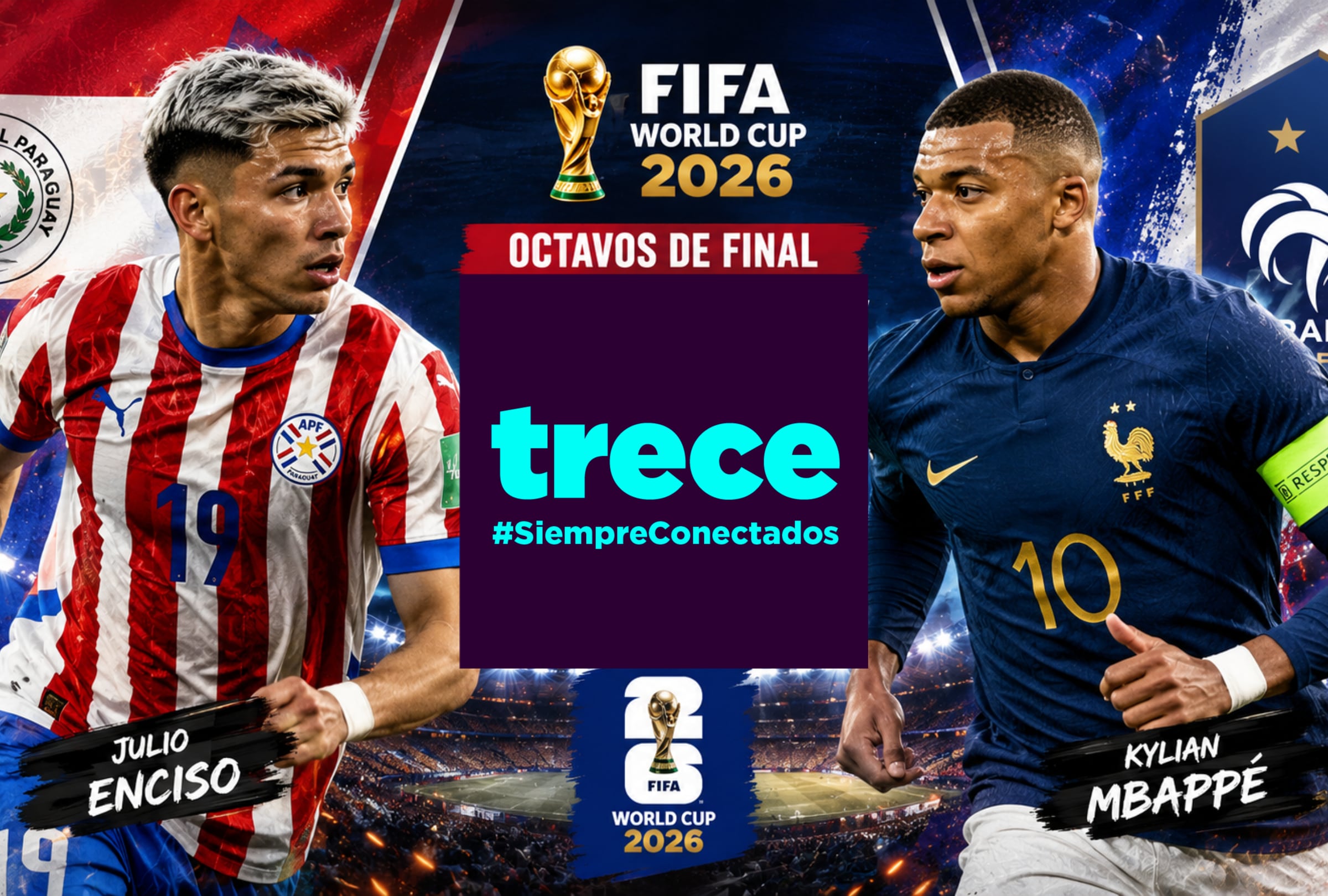 Trece EN VIVO GRATIS - cómo ver partido Paraguay vs. Francia por señal abierta y Canal 13 Online
