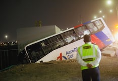 Bus de AeroDirecto Sur se despista en el ingreso al aeropuerto Jorge Chávez y se queda varado a un lado de la pista