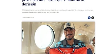 Paolo Guerrero: así informó la prensa internacional sobre su llegada a la U. César Vallejo | Liga 1 Te Apuesto