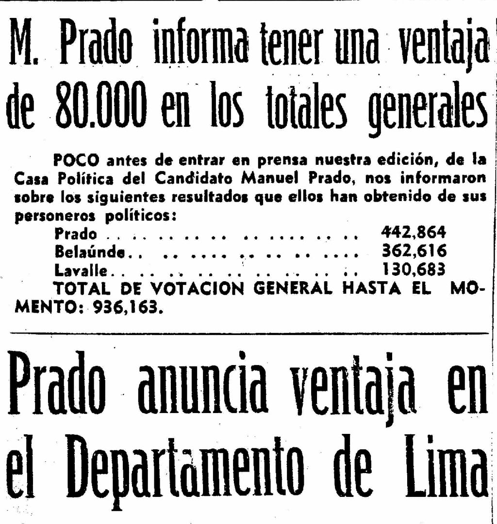 La información de El Comercio durante el escrutinio fue admirable. Cifras, datos duros, titulares exactos. (Foto: Archivo Histórico de El Comercio)