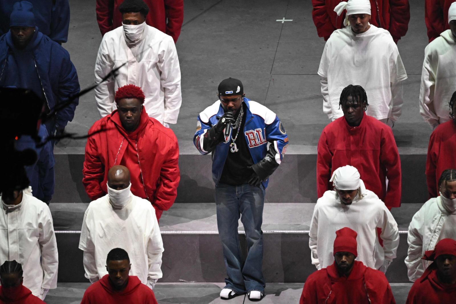 Kendrick Lamar en el Super Bowl.