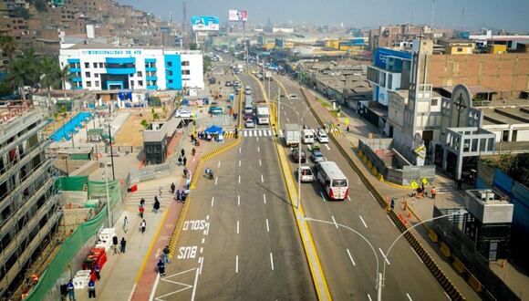 Tres tramos de la avenida Nicolás Ayllón, en el sector correspondiente a Ate, fueron reabiertas tras permanecer cinco años cerradas por las obras de la Línea 2 del Metro de Lima y Callao. (Foto: ATU)