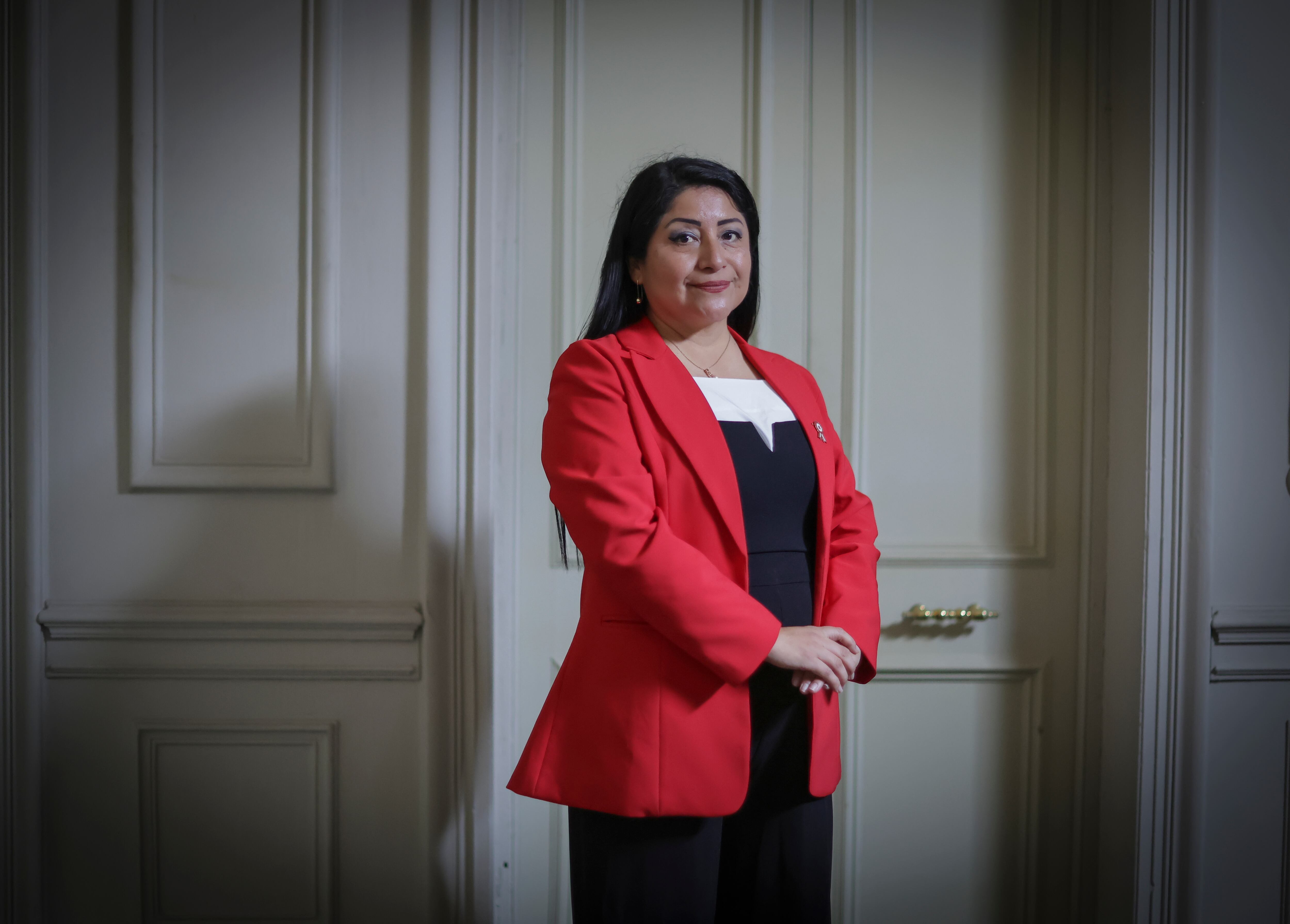 La expresidenta del Consejo de Ministros y actual directora (e) de la Dirección de Inversiones Descentralizadas de ProInversión, Denisse Miralles. Foto: GEC.