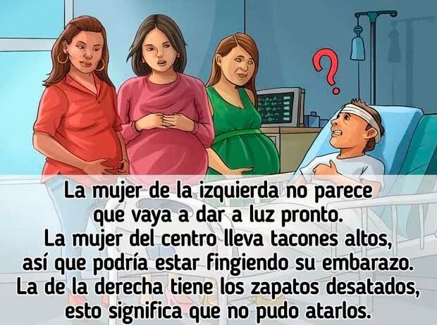 Aquí te compartimos la solución del reto viral. La mujer de la derecha es la esposa de Miguel. (Foto: genial.guru).