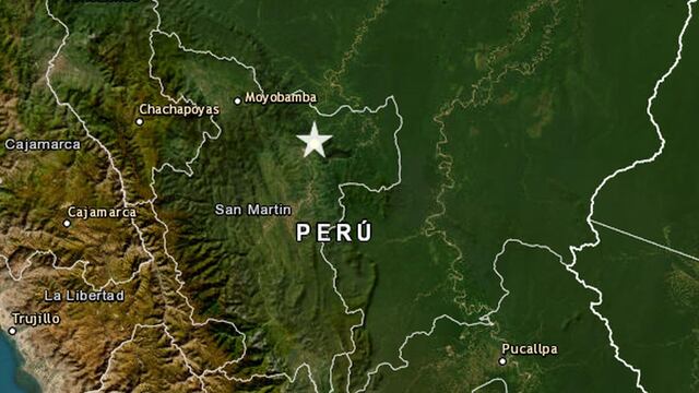 Temblor de magnitud 5.2 se registró este lunes en San Martín