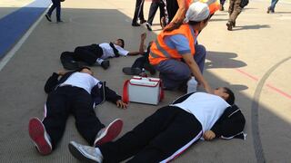 Escolares participan en primer simulacro de sismo en colegios