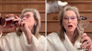 Meryl Streep brinda y “se emborracha”  en homenaje a Stephen Sondheim | VIDEO