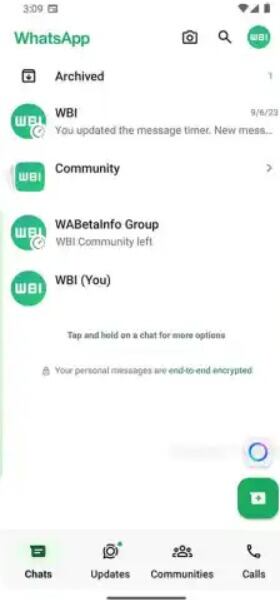 Vista previa del botón Meta AI. (Foto: WabetaInfo)