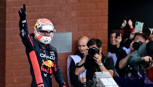 Max Verstappen de Red Bull Racing celebra tras ganar el Gran Premio de Bélgica de Fórmula 1 de 2023. (Foto: EFE)