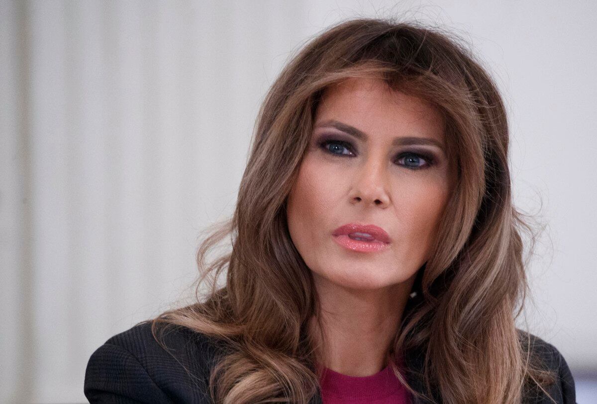 La ex primera dama estadounidense, Melania Trump, en una mesa redonda, el martes 20 de marzo de 2018, en la Casa Blanca, en Washington, EE.UU. (Foto de Shawn Thew / EFE)