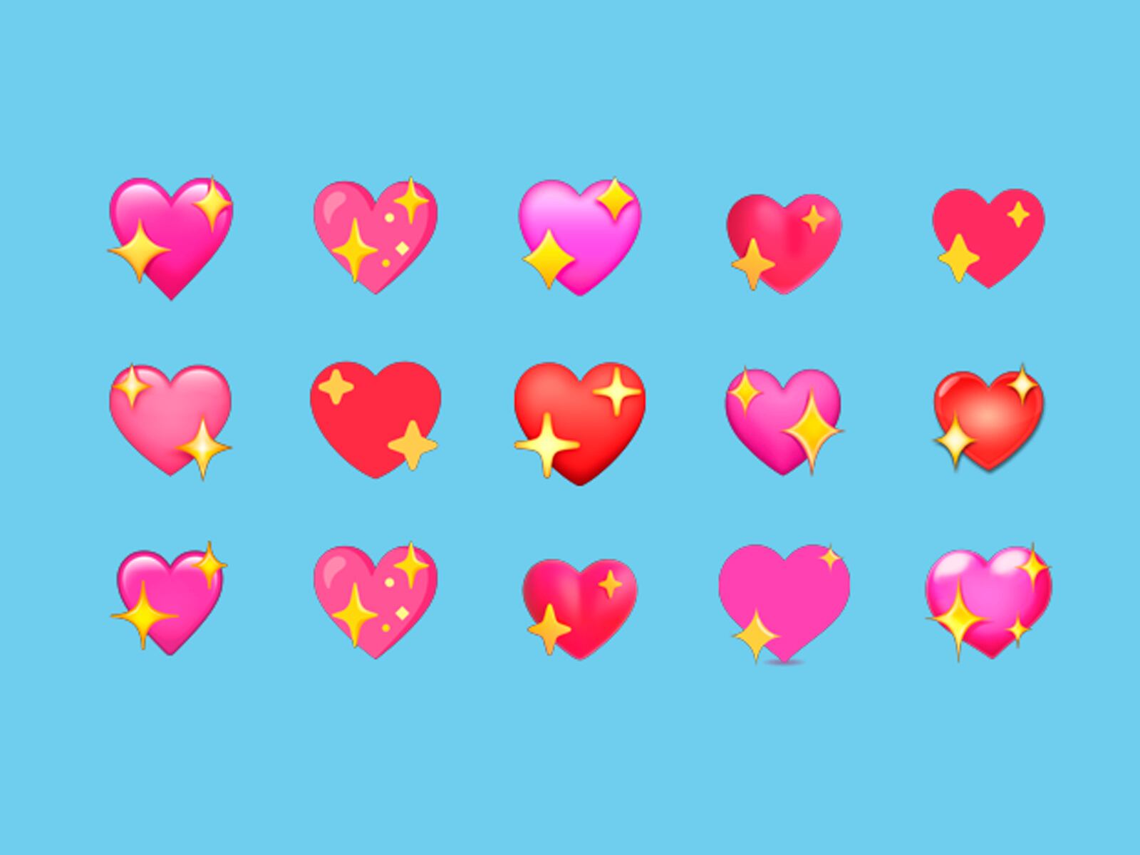 WHATSAPP | Así se ve el corazón brillante en diversas plataformas distintas a WhatsApp. (Foto: Emojipedia)