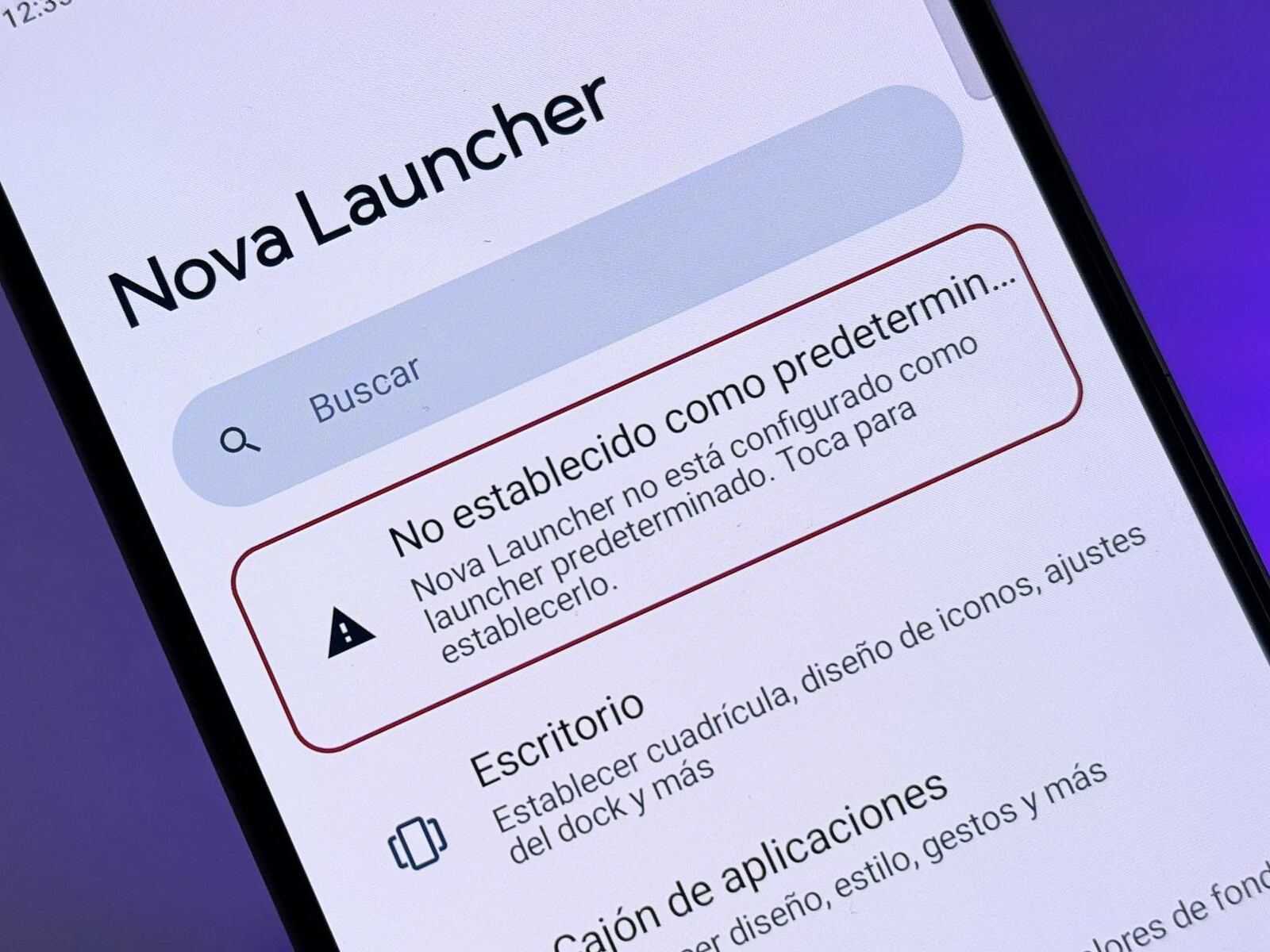 WHATSAPP | Recuerda definir a Nova Launcher como predeterminada. (Foto: Depor - Rommel Yupanqui)