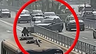 Óvalo Monitor: choque de camioneta contra baranda metálica es el primer accidente tras inauguración | VIDEO