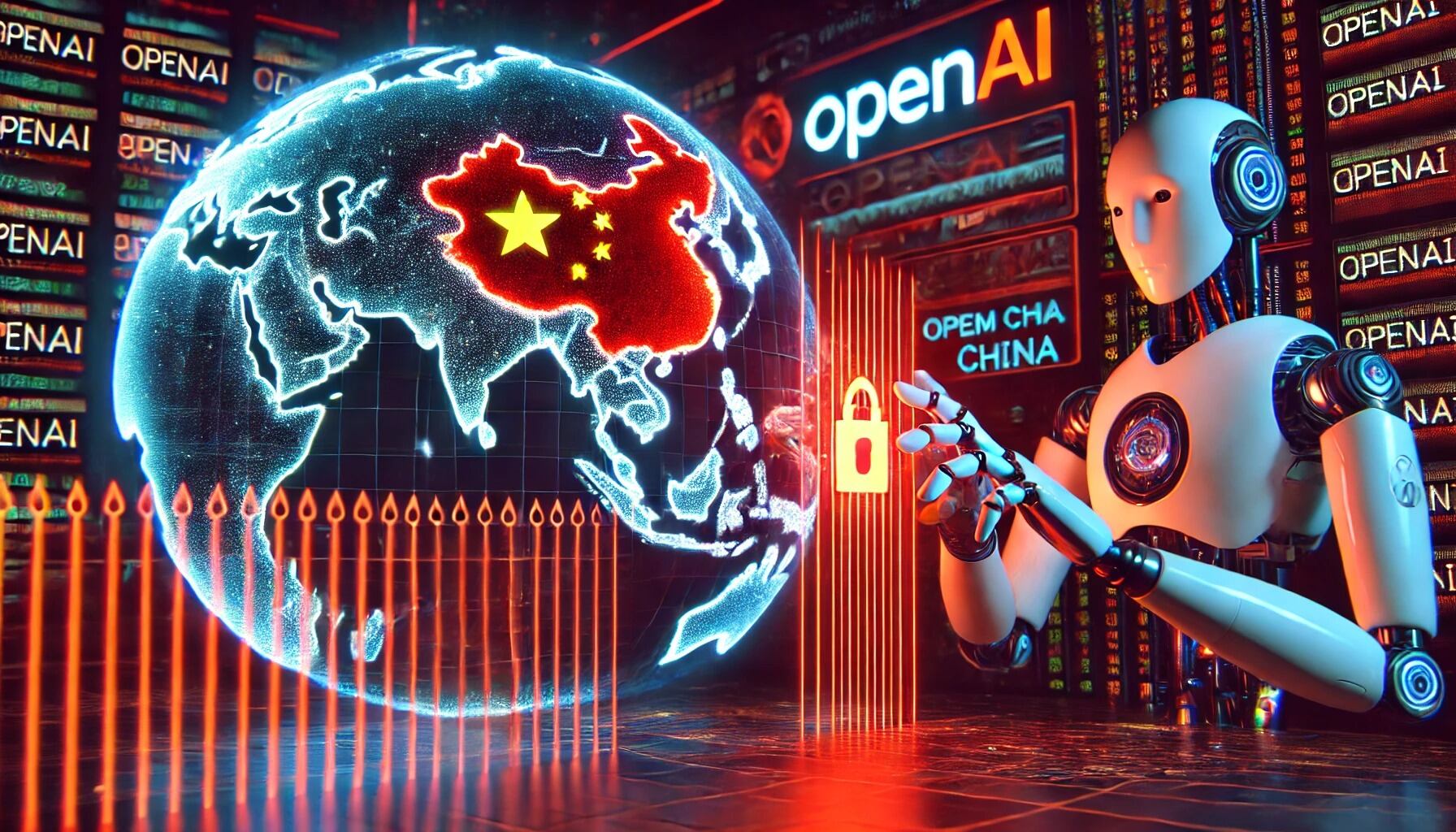OpenAI pide prohibir modelos de IA chinos. Imagen creada con IA