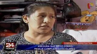 Cobradora de bus que no quiso respetar pasaje escolar ofreció disculpas y pide nueva oportunidad