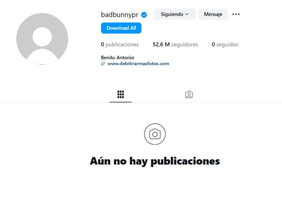 Bad Bunny desaparece de las redes sociales tras su show en el Super Bowl LX. (Foto: Captura de IG)