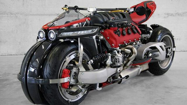 Lazareth LM 487: Una moto con motor V8 de Maserati [FOTOS]