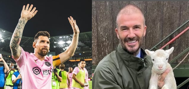 La foto viral de David Beckham con una cabra y su divertido mensaje a Lionel Messi