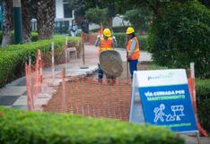 Miraflores: realizan trabajos de refacción en parque Miguel Grau tras reportarse grietas y fisuras