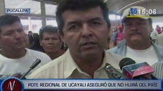 Presidente de Ucayali: "Le entregaré mi pasaporte al juez"