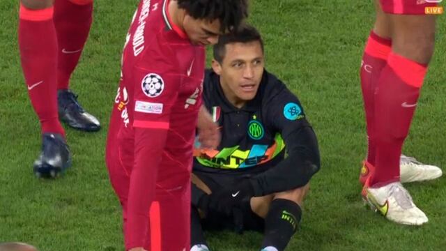 Alexis Sánchez expulsado tras el gol de Lautaro Martínez en el Inter vs. Liverpool | VIDEO