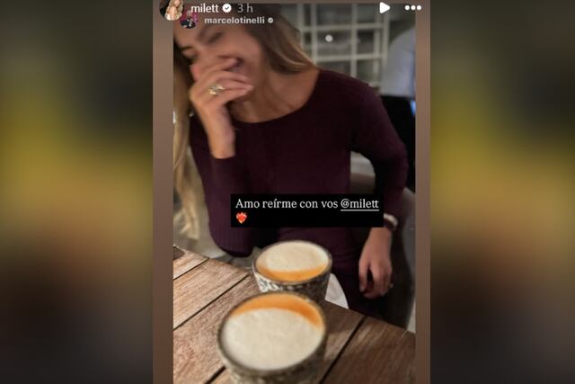 Marcelo Tinelli con Milett Figueroa en Astrid & Gastón. (Fotos: Instagram)