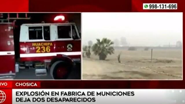 Lurigancho-Chosica: explosión en fábrica de armas deja dos militares desaparecidos | VIDEO 